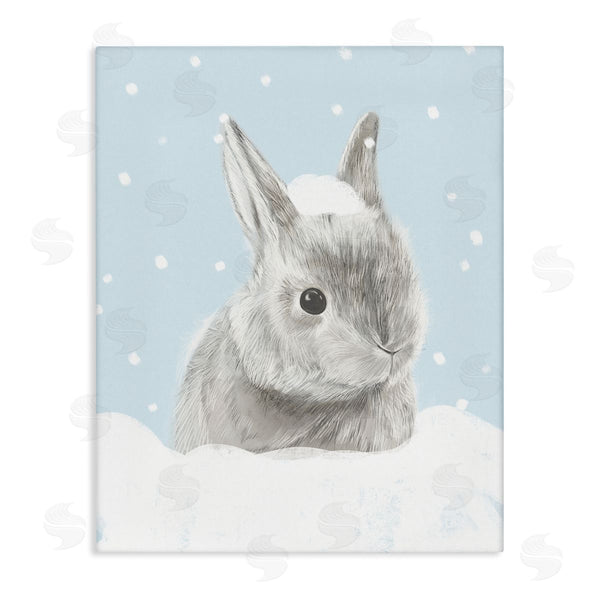stupell industries Stupell Studio | Winter Rabbit in Snow Pile Forest Animal Wall Art