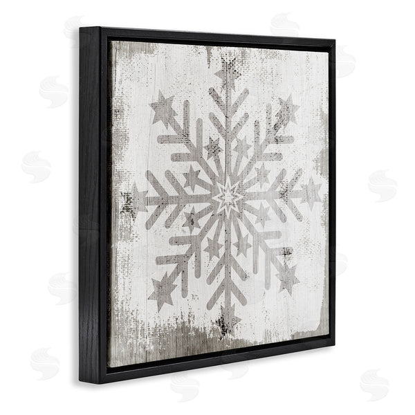Stupell Industries Stupell Studio | Winter Snowflake Distressed Pattern