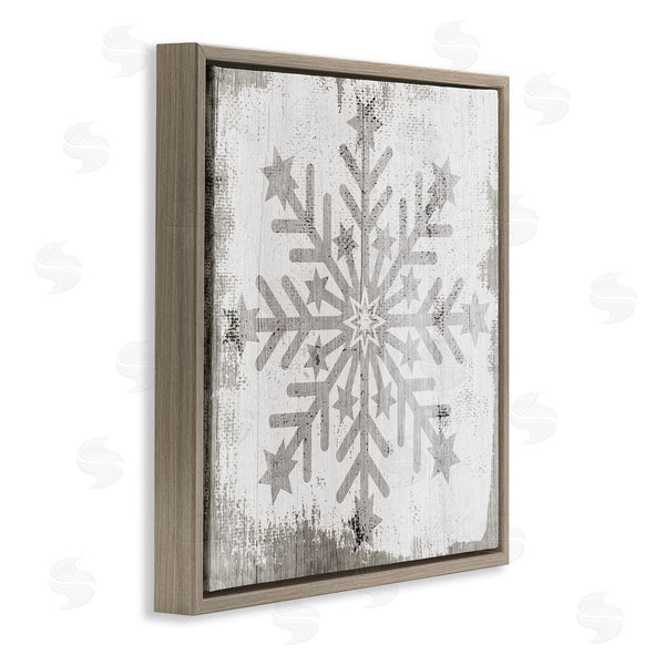 Stupell Industries Stupell Studio | Winter Snowflake Distressed Pattern