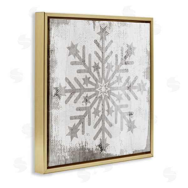 Stupell Industries Stupell Studio | Winter Snowflake Distressed Pattern