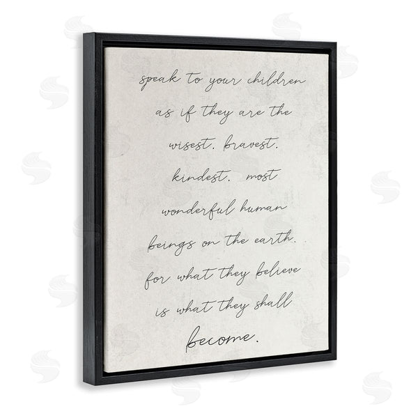 Stupell Industries Stupell Studio | Wisest Bravest Kindest Children They Will Become Phrase Wall Art