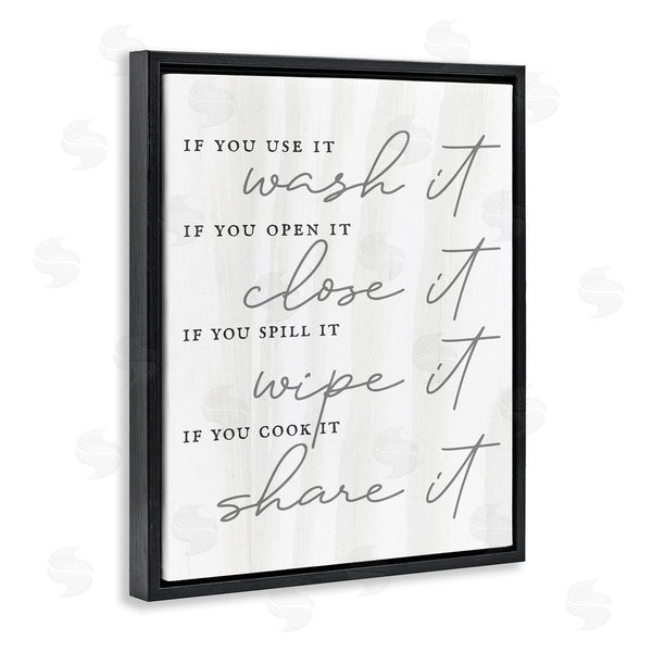 Stupell Industries Stupell Studio | Witty Rustic Kitchen Rules Share It Quote Calligraphy Wall Art