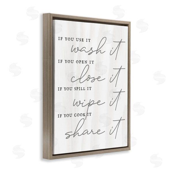 Stupell Industries Stupell Studio | Witty Rustic Kitchen Rules Share It Quote Calligraphy Wall Art