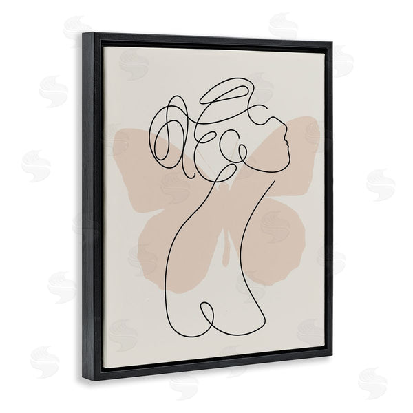 Stupell Industries Stupell Studio | Woman & Butterfly Line Doodle Wall Art