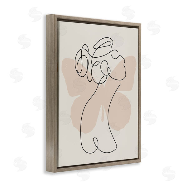 Stupell Industries Stupell Studio | Woman & Butterfly Line Doodle Wall Art