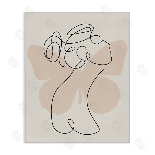 stupell industries Stupell Studio | Woman & Butterfly Line Doodle Wall Art