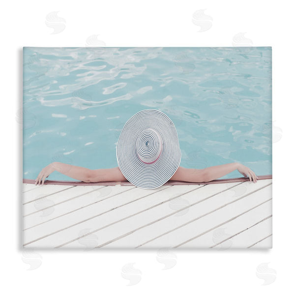 stupell industries Stupell Studio | Woman Relaxing Poolside Summer Hat