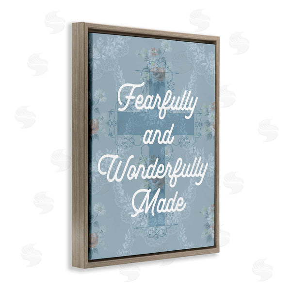 Stupell Industries Stupell Studio | Wonderfully Made Floral Cross