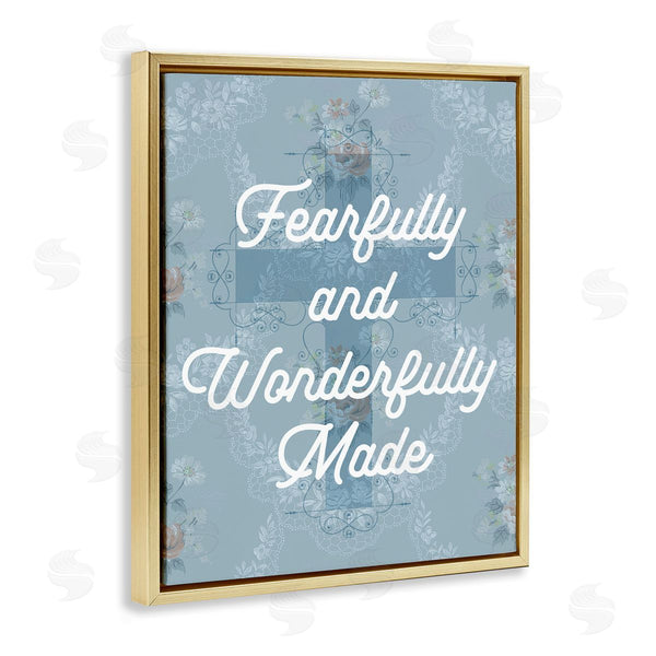 Stupell Industries Stupell Studio | Wonderfully Made Floral Cross