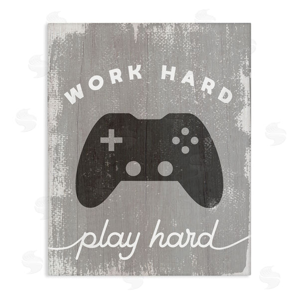 stupell industries Stupell Studio | Work Hard Play Hard Vintage Distressed Game Controller Wall Art