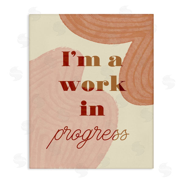 stupell industries Stupell Studio | Work In Progress Phrase Abstract Warm Shapes