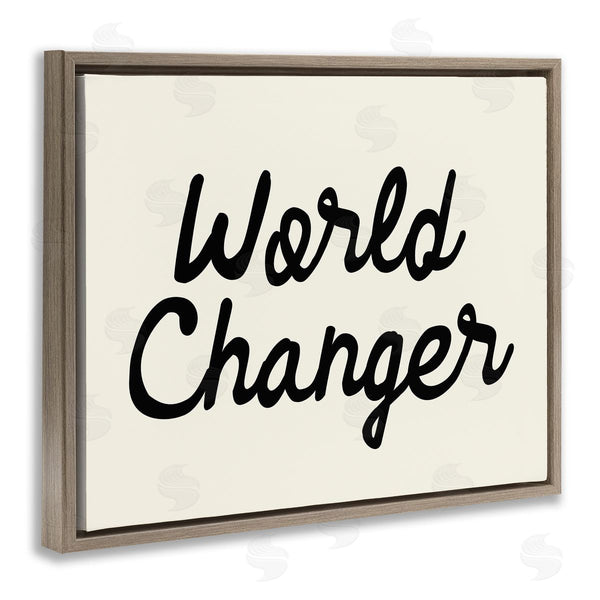 Stupell Industries Stupell Studio | World Changer Casual Cursive Calligraphy Words Sign Wall Art