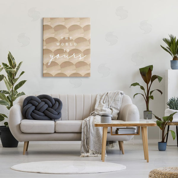 Stupell Industries Stupell Studio | World Is Yours Phrase Geometric Circle Pattern Wall Art