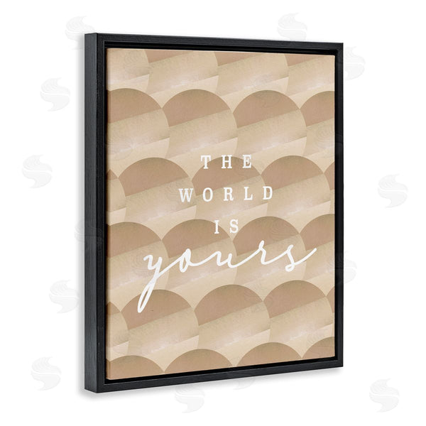 Stupell Industries Stupell Studio | World Is Yours Phrase Geometric Circle Pattern Wall Art