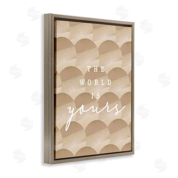 Stupell Industries Stupell Studio | World Is Yours Phrase Geometric Circle Pattern Wall Art