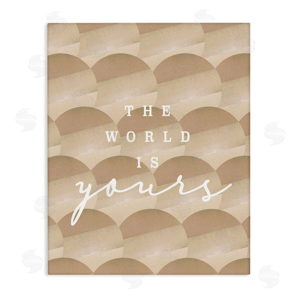 stupell industries Stupell Studio | World Is Yours Phrase Geometric Circle Pattern Wall Art