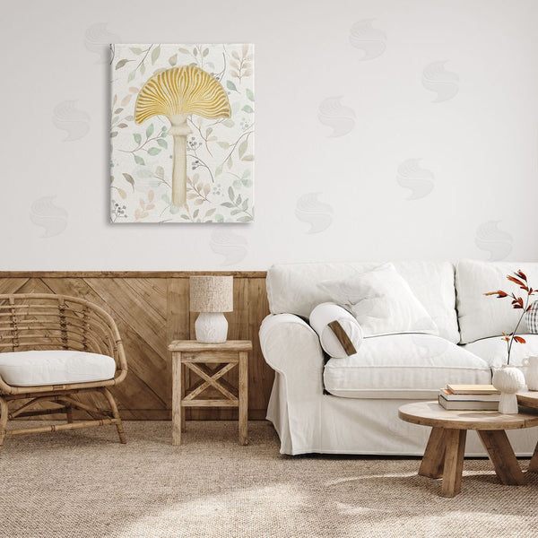 Stupell Industries Stupell Studio | Yellow Mushroom & Leaves Wall Art