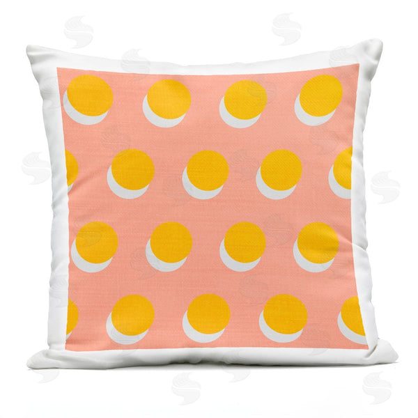 Stupell Industries Stupell Studio | Yellow Over Pink Polka Dot Circles Printed Throw Pillow