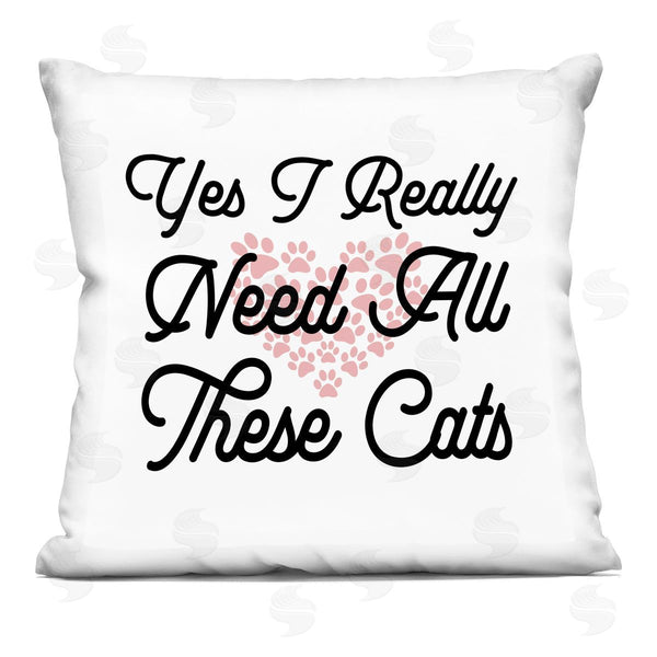stupell industries Stupell Studio | Yes I Need These Cats Paw Shapes Printed Throw Pillow
