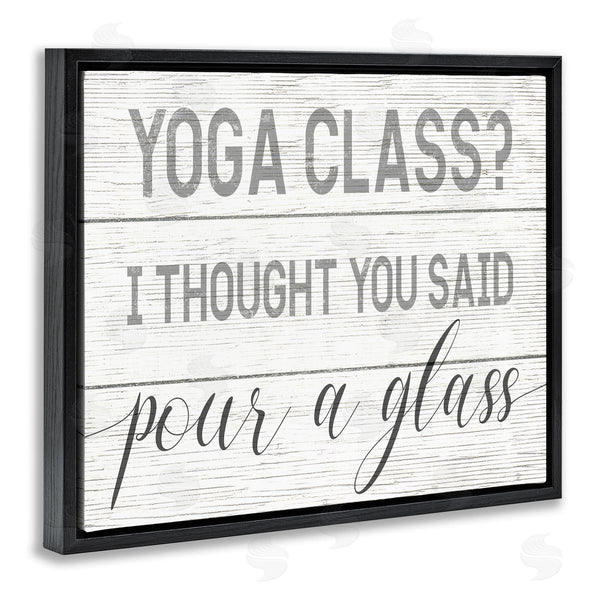Stupell Industries Stupell Studio | Yoga Class Or Pour A Glass Wall Art