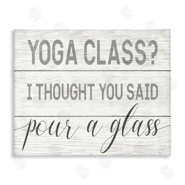 stupell industries Stupell Studio | Yoga Class or Pour A Glass Wall Art