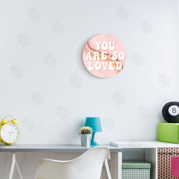 Stupell Industries Stupell Studio | You Are So Loved Phrase Retro Curved Rainbow Wall Art