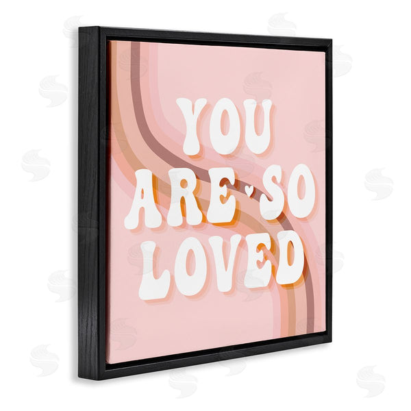 Stupell Industries Stupell Studio | You Are So Loved Phrase Retro Curved Rainbow Wall Art