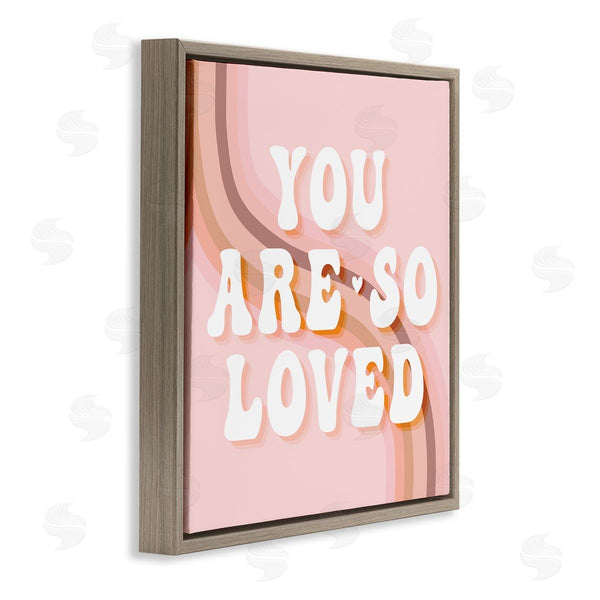 Stupell Industries Stupell Studio | You Are So Loved Phrase Retro Curved Rainbow Wall Art
