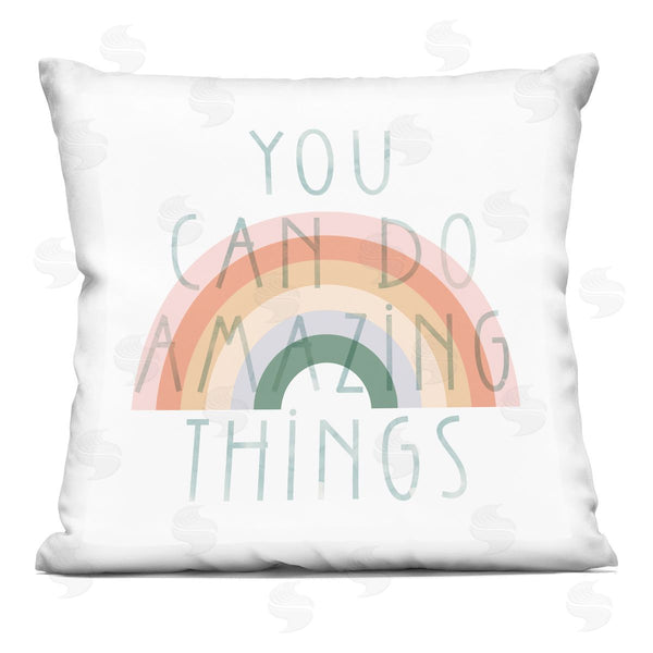 stupell industries Stupell Studio | You Can Do Amazing Things Inspirational Rainbow Printed Throw Pillow
