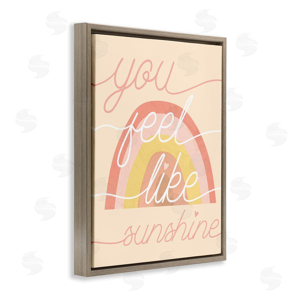 Stupell Industries Stupell Studio | You Feel Like Sunshine Expression Warm Tone Rainbow Wall Art