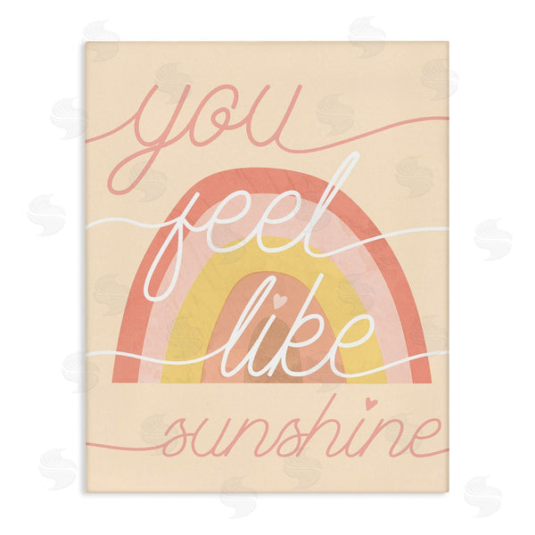 stupell industries Stupell Studio | You Feel Like Sunshine Expression Warm Tone Rainbow Wall Art