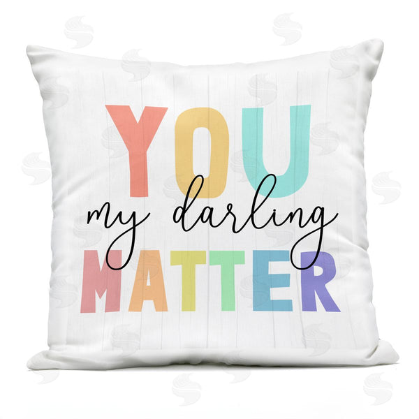Stupell Industries Stupell Studio | You Matter Bold Rainbow Printed Throw Pillow