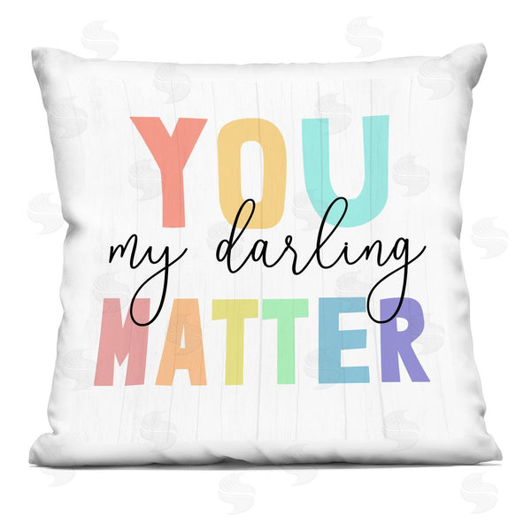 stupell industries Stupell Studio | You Matter Bold Rainbow Printed Throw Pillow