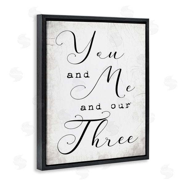 Stupell Industries Stupell Studio | You Me And Our Three Phrase Family Home Quote
