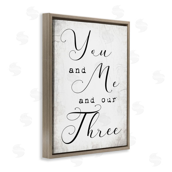 Stupell Industries Stupell Studio | You Me And Our Three Phrase Family Home Quote