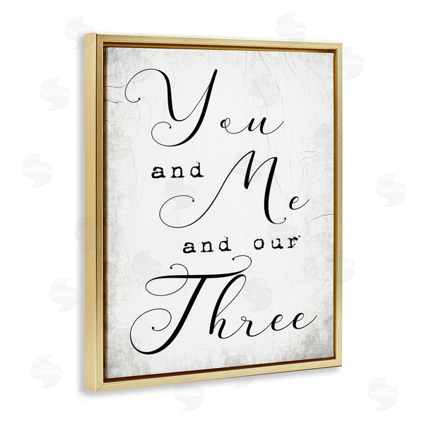Stupell Industries Stupell Studio | You Me And Our Three Phrase Family Home Quote