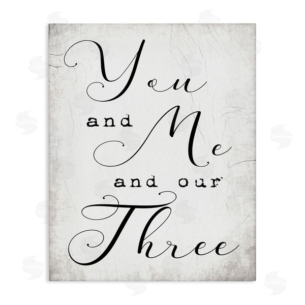 stupell industries Stupell Studio | You Me and Our Three Phrase Family Home Quote