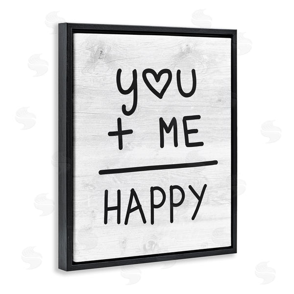 Stupell Industries Stupell Studio | You + Me = Happy Romantic Phrase Wall Art
