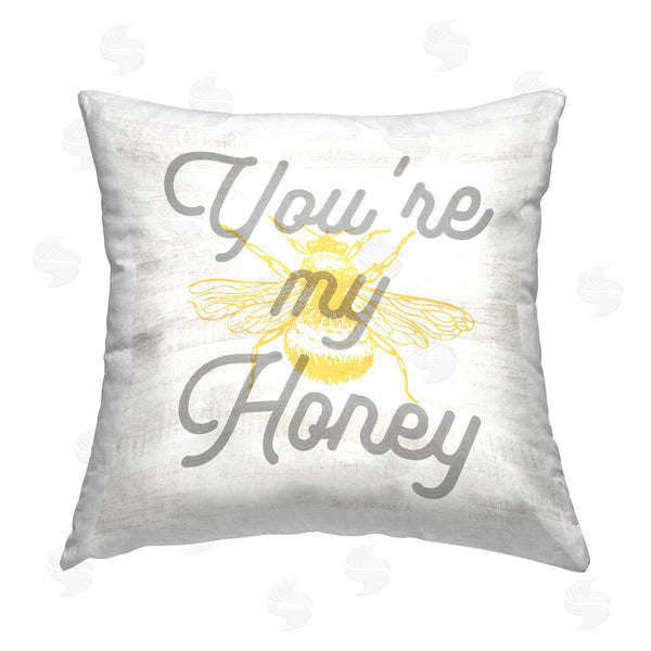 stupell industries Stupell Studio | You're My Honey Bumblebee Printed Throw Pillow