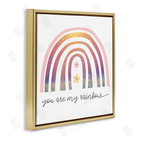 Stupell Industries Stupell Studio | You're My Rainbow Phrase Spring Pink Florals