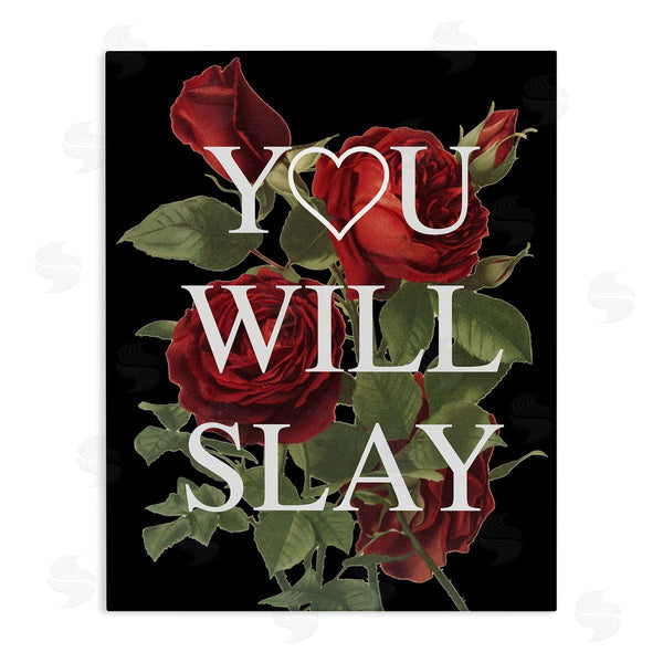 stupell industries Stupell Studio | You Will Slay Chic Red Roses Glam Phrase Wall Art