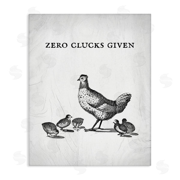 stupell industries Stupell Studio | Zero Clucks Given Funny Phrase Chicken Pun Wall Art