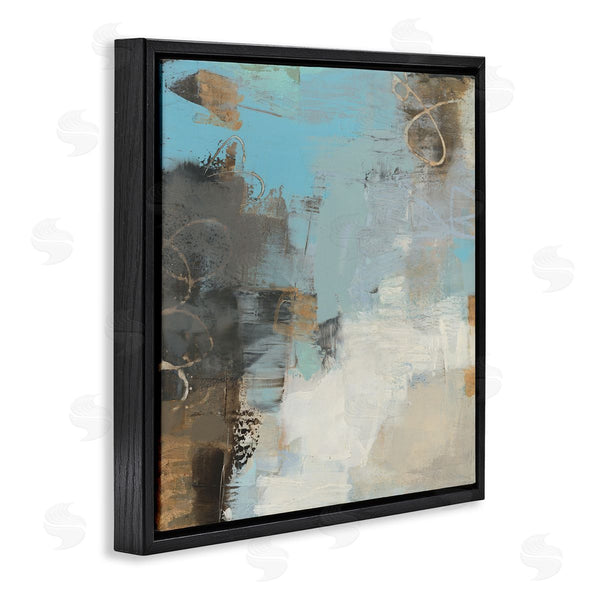 Stupell Industries Sue Jachimiec | Rustic Expressive Abstraction Brown Towards Blue Impression Wall Art