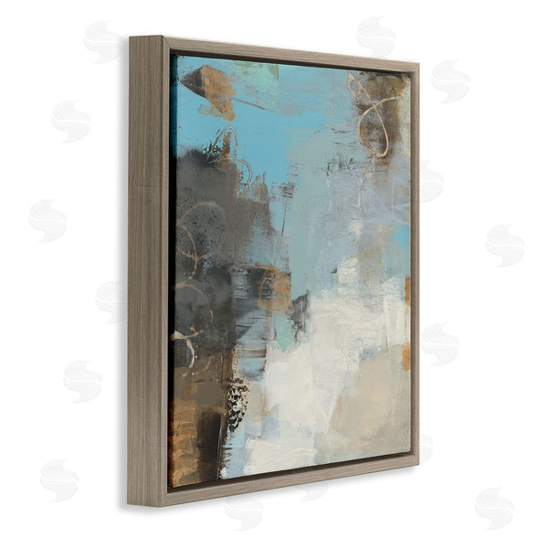 Stupell Industries Sue Jachimiec | Rustic Expressive Abstraction Brown Towards Blue Impression Wall Art