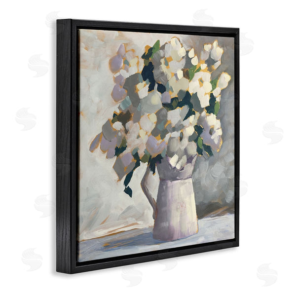 Stupell Industries Sue Riger | Classic White Flower Arrangement Abstract Petals Bouquet Wall Art