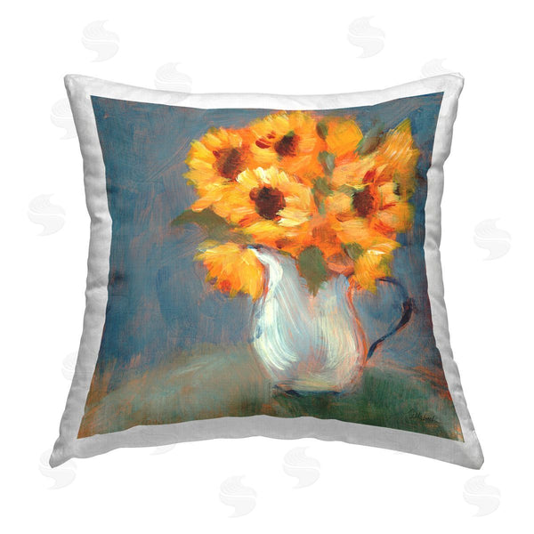 stupell industries Sue Schlabach | Bold Country Sunflower Vase Printed Throw Pillow