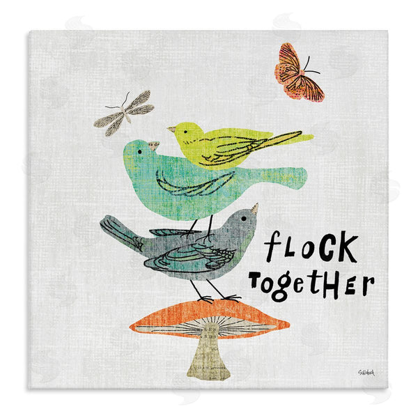 stupell industries Sue Schlabach | Flock Together Birds Wall Art