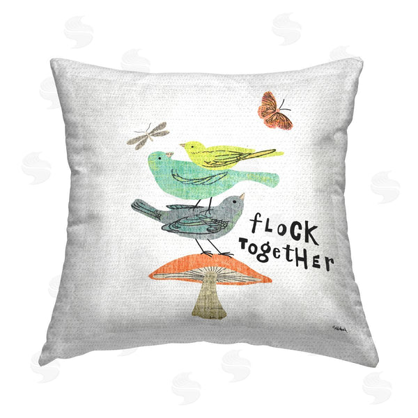 Stupell Industries Sue Schlabach | Flock Together Nature Printed Throw Pillow