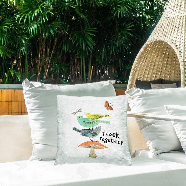 Stupell Industries Sue Schlabach | Flock Together Nature Printed Throw Pillow