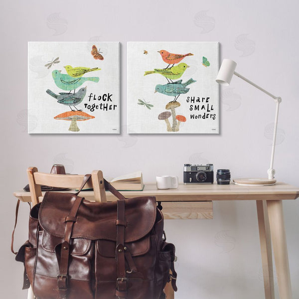Stupell Industries Sue Schlabach | Flock Together Share Birds Wall Art